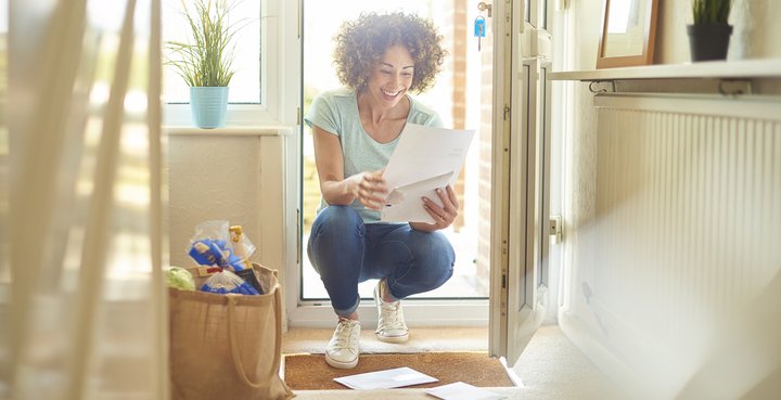 woman receiving mail